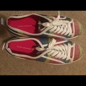 Zara Women’s Platform Rainbow Sneakers